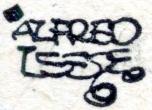 Alfred Leete's signature in 1916