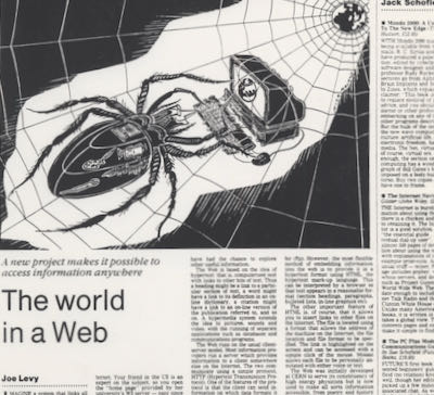first article about WWW worldwide web 1993 Guardian